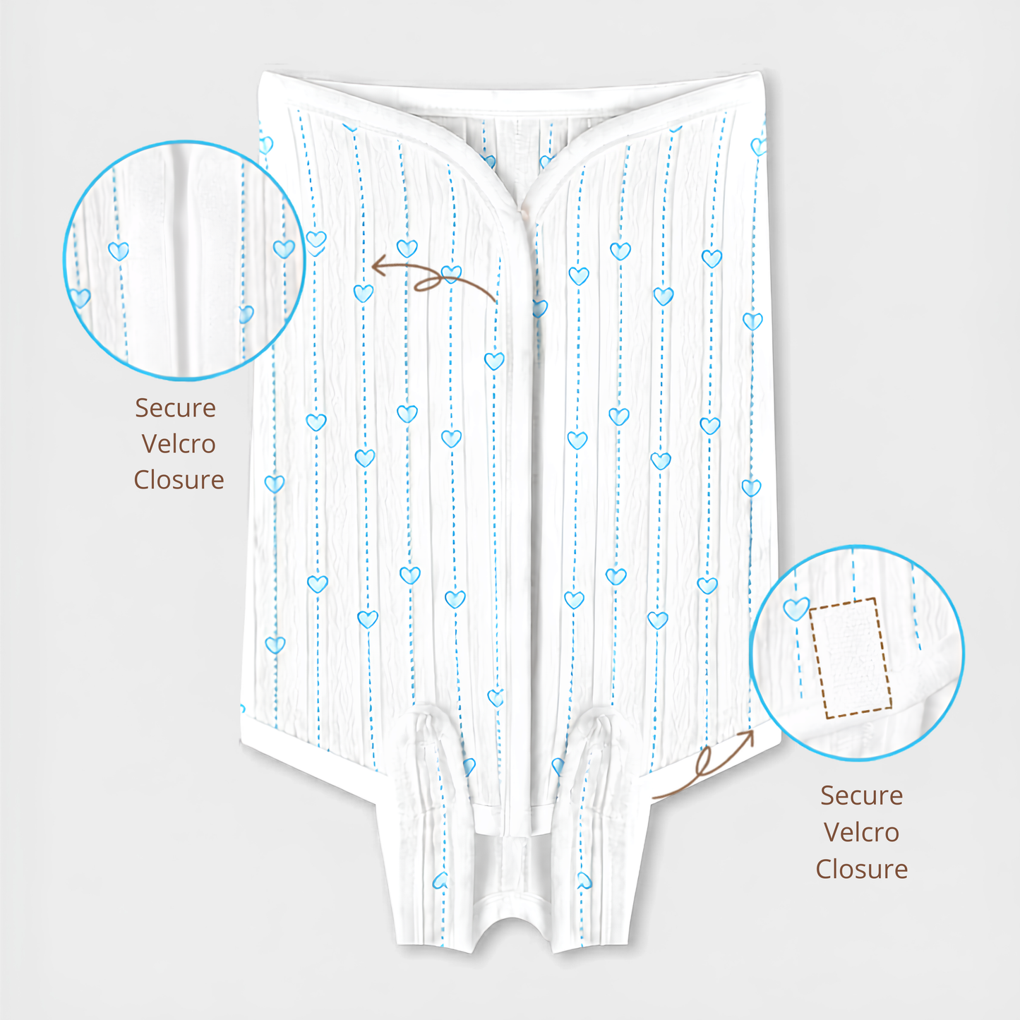 CATMANIA Recovery Suit - Blue Hearts - for cats