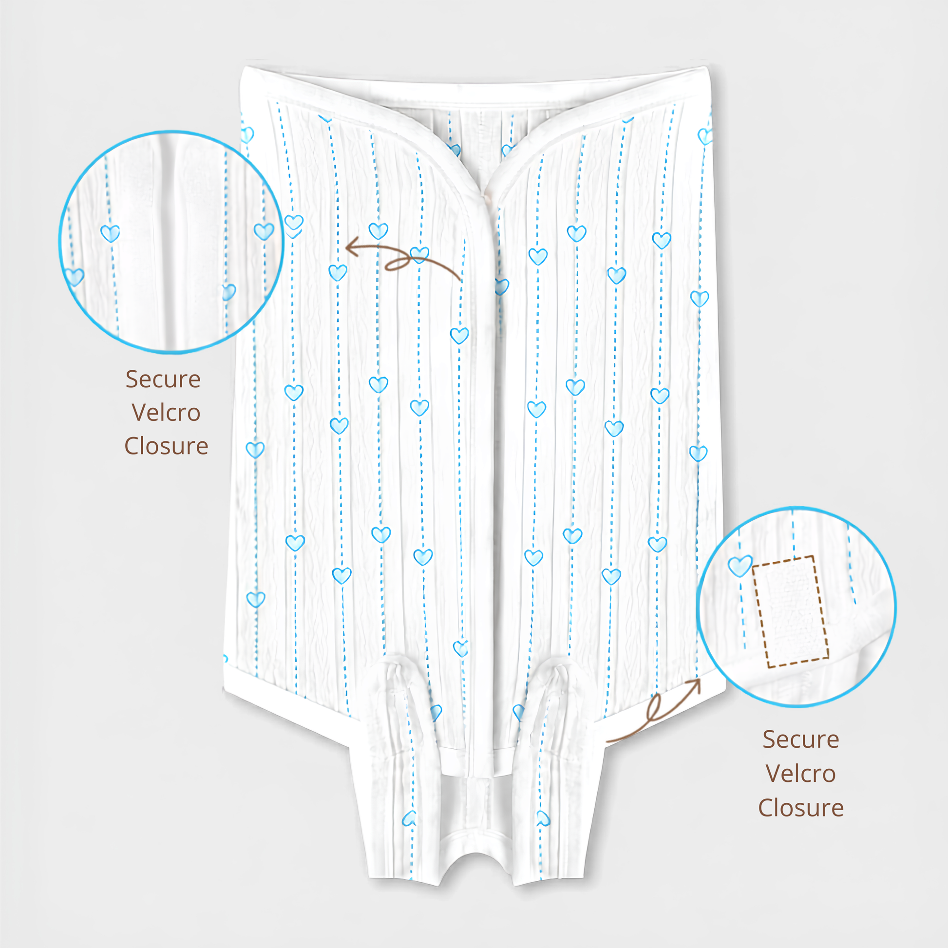 CATMANIA Recovery Suit - Blue Hearts - for cats