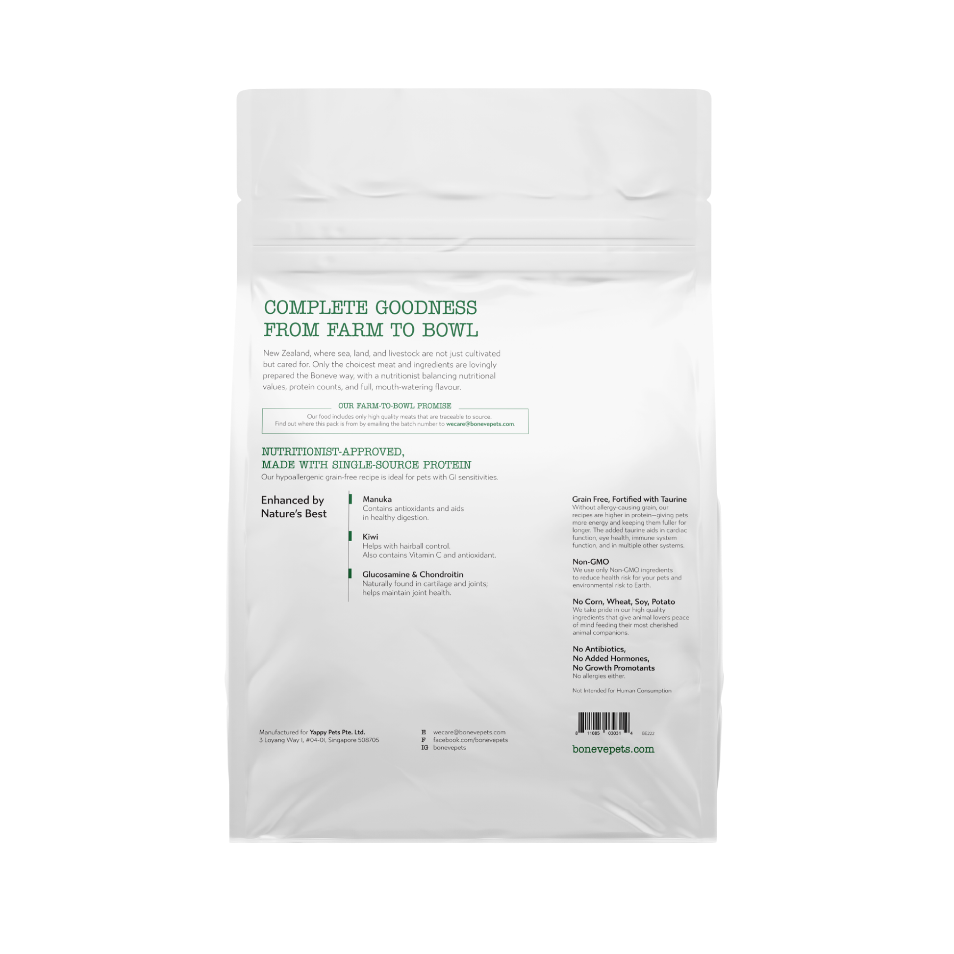 Boneve Free-Range Grass-Fed Beef - for cats