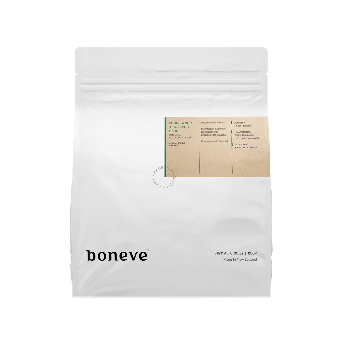 Boneve Free-Range Grass-Fed Beef - 250g for cats