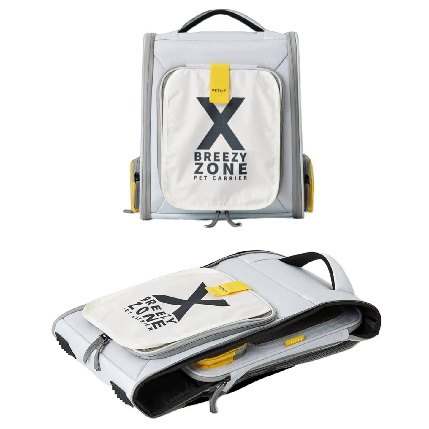 PETKIT Breezy X Zone Carrier - GREY YELLOW for cats