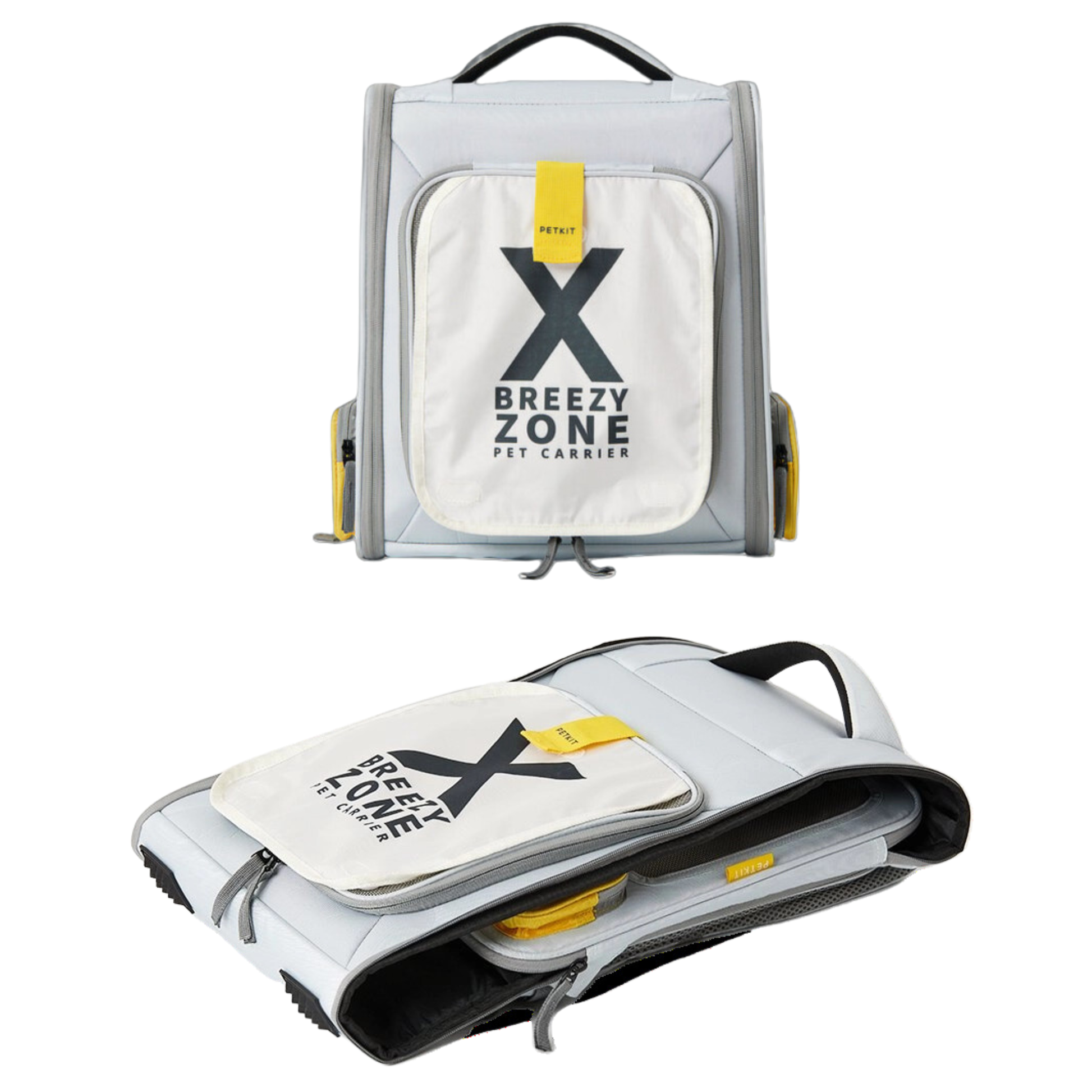 PETKIT Breezy X Zone Carrier - GREY YELLOW for cats