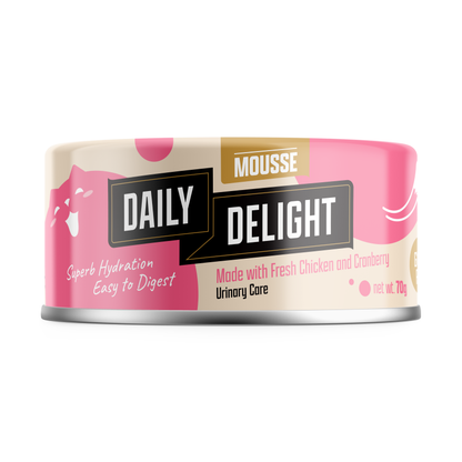 Daily Delight Grain-Free Mousse - Chicken & Cranberry 70g for cats