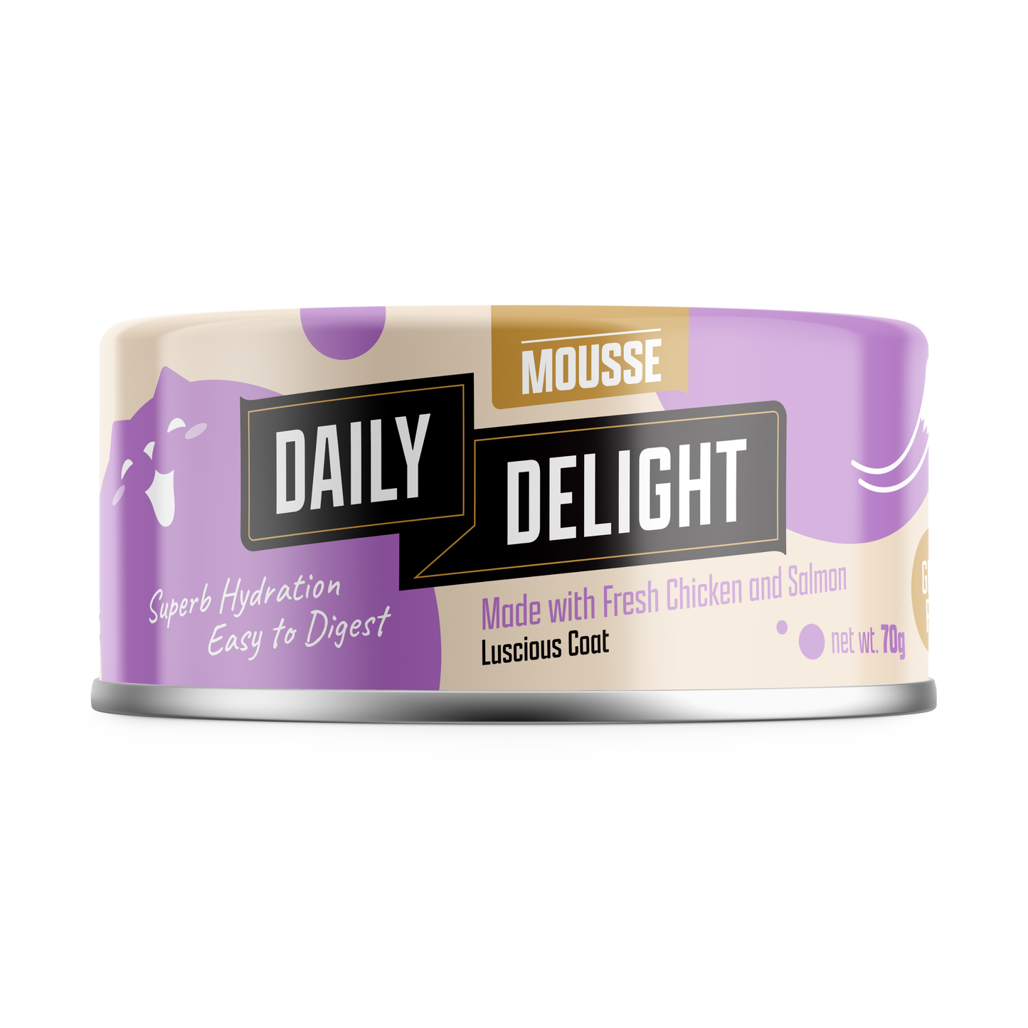 Daily Delight Grain-Free Mousse - Chicken & Salmon 70g for cats