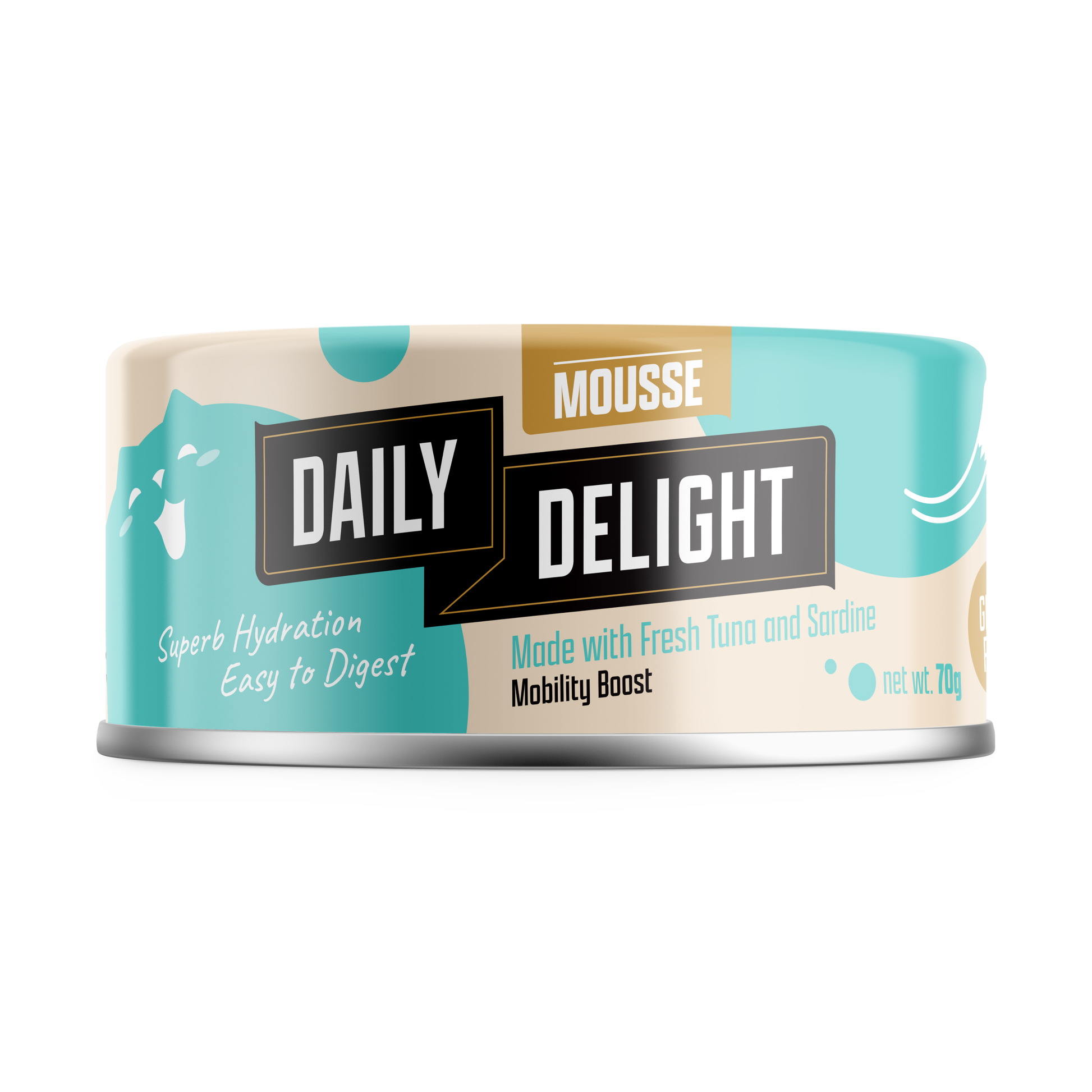 Daily Delight Grain-Free Mousse - Tuna & Sardine 70g for cats
