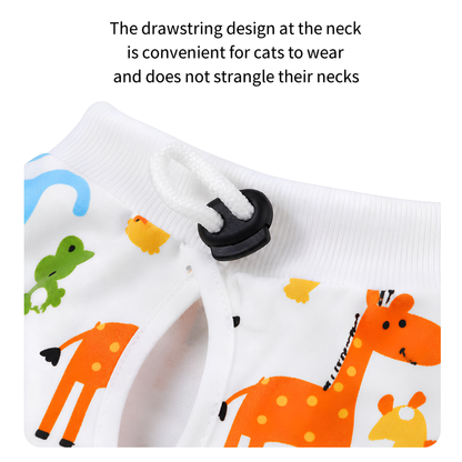 CATMANIA Recovery Suit - Dino & Friends - for cats