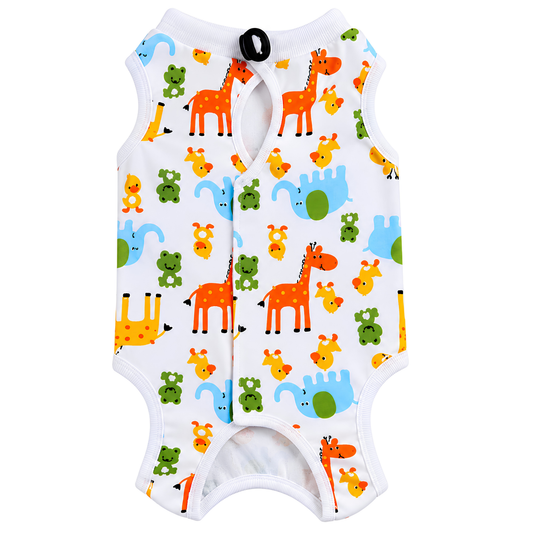 CATMANIA Recovery Suit - Dino & Friends - Large for cats