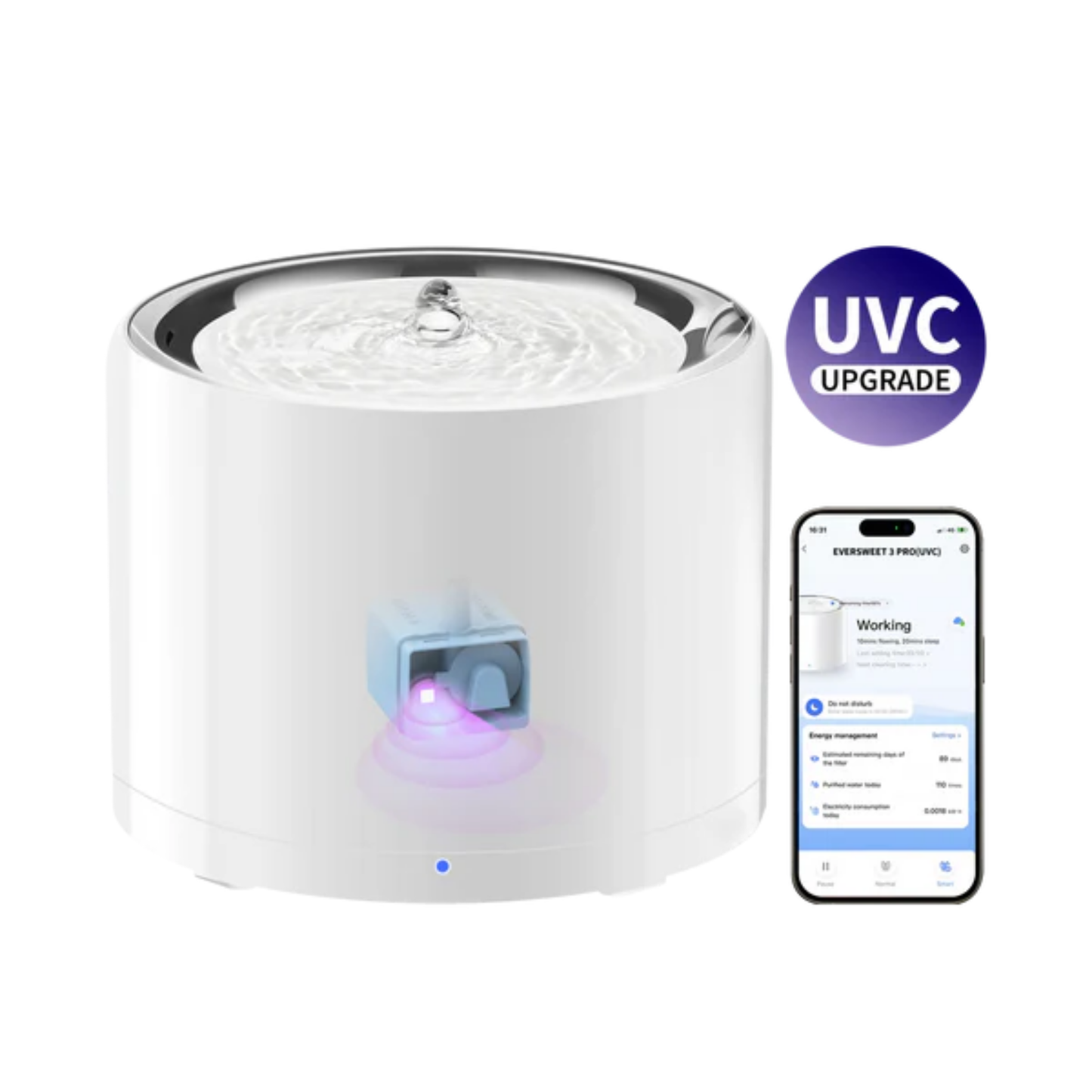 Boneve EverSweet 3 Pro (UVC) Pet Water Fountain - for cats