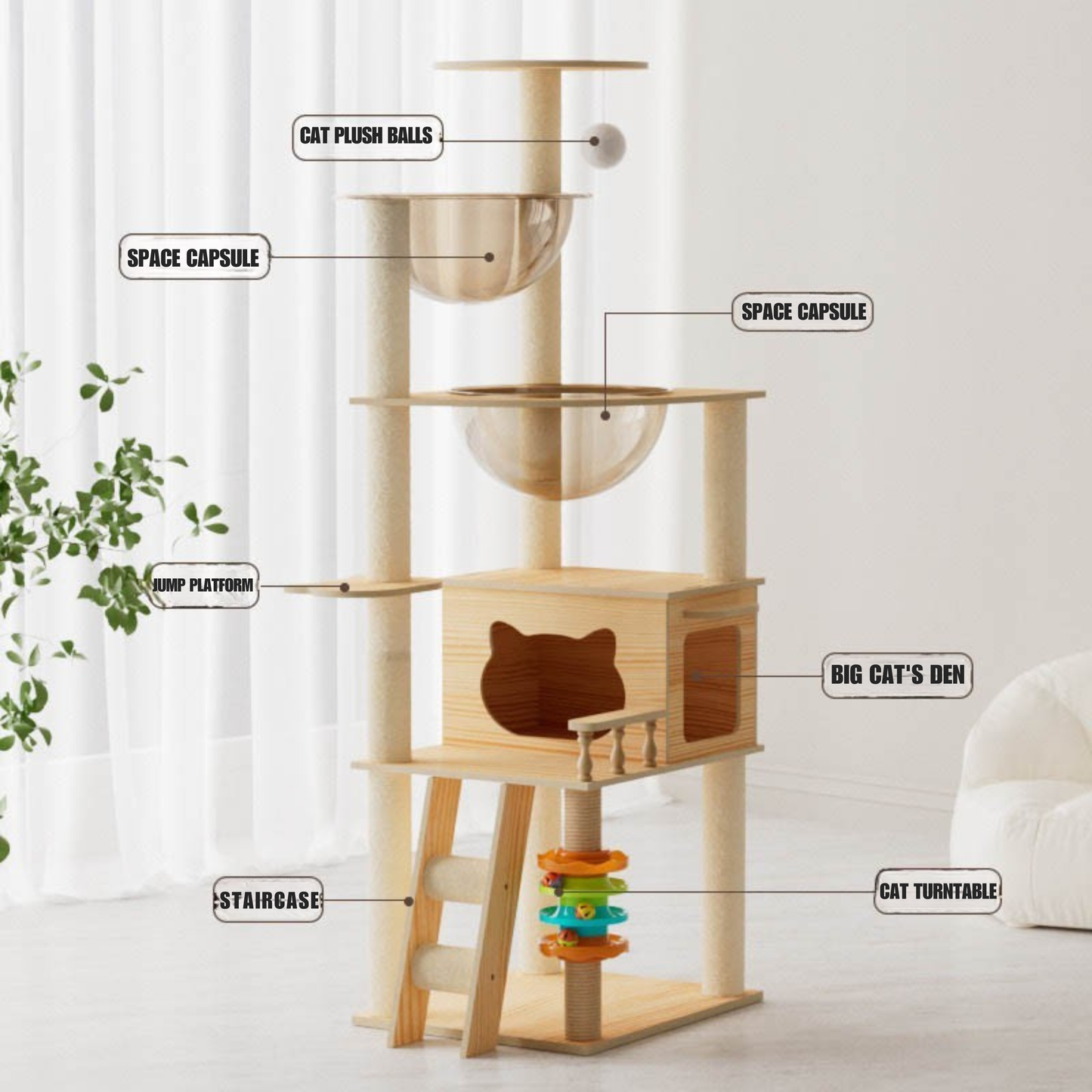 CATMANIA Cat Tree House (N17) - for cats