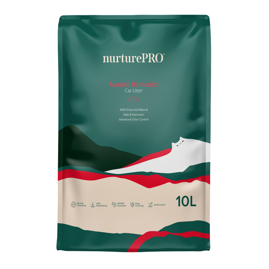 NURTUREPRO Natural Bentonite Cat Litter - Apple 10L for cats