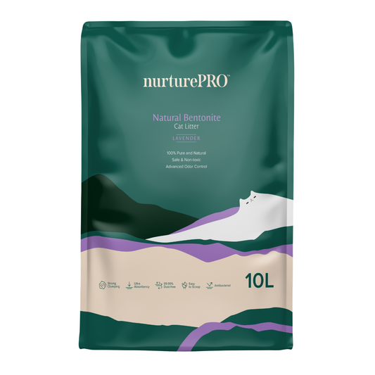 NURTUREPRO Natural Bentonite Cat Litter - Lavender 10L for cats