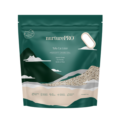 NURTUREPRO Tofu Cat Litter - Pawsoft Charcoal 7L for cats