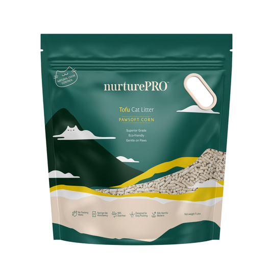 NURTUREPRO Tofu Cat Litter - Pawsoft Corn 7L for cats