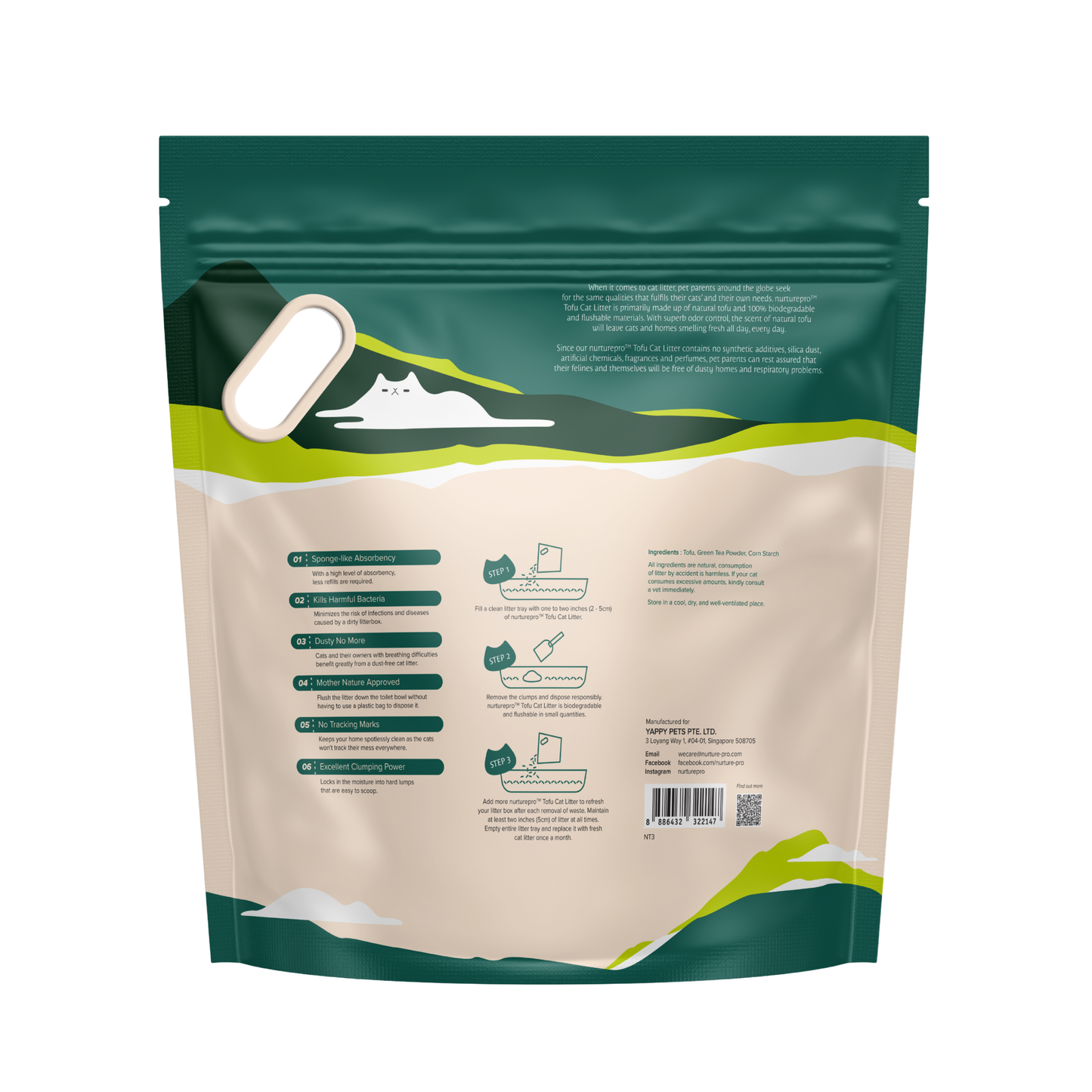 NURTUREPRO Tofu Cat Litter - for cats