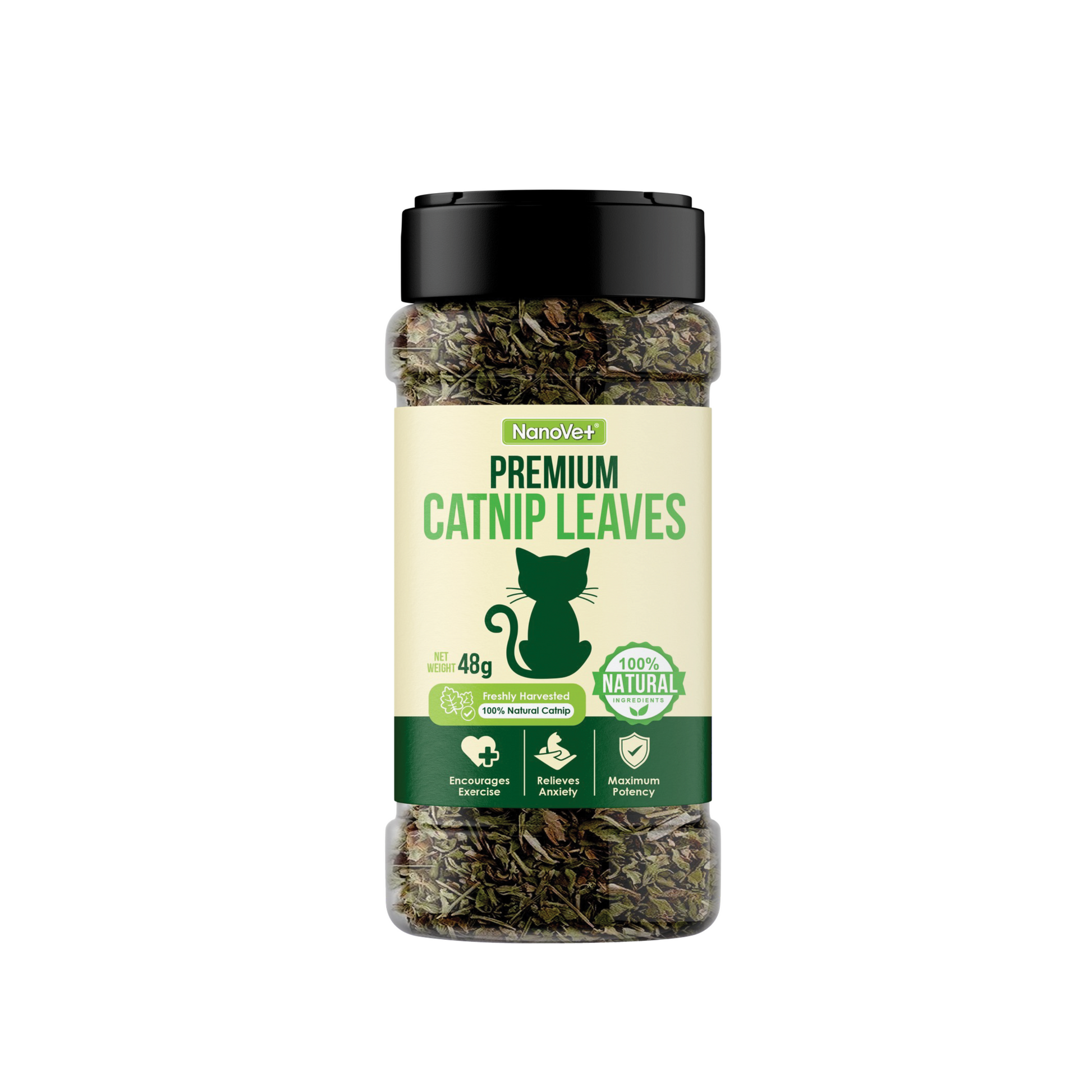 NANOVET+ Premium Catnip Leaves (48gm) - for cats