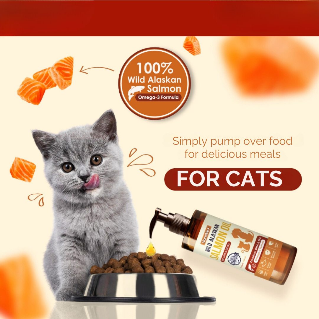 NANOVET+ Wild Alaskan Salmon Oil for cats - for cats