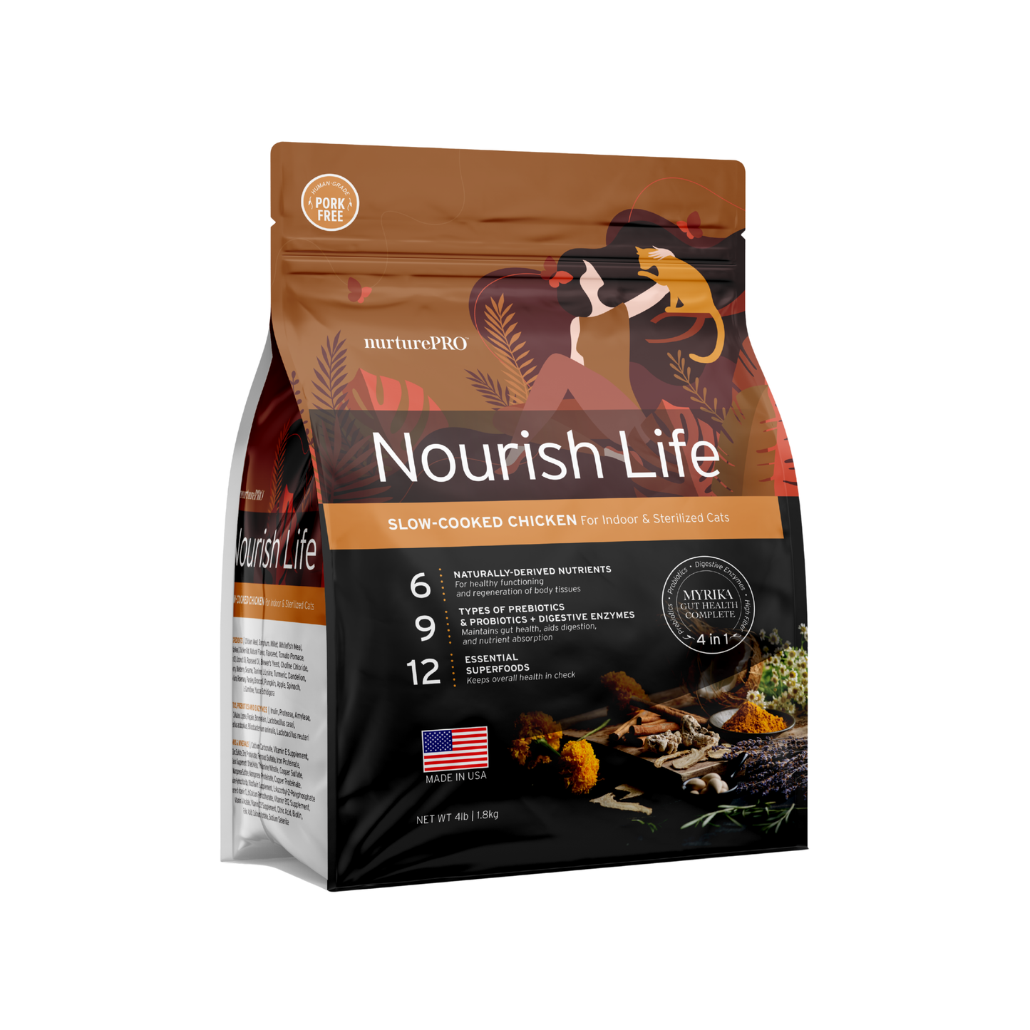 NURTUREPRO Slow-cooked Chicken For Mature Cat/Weight Management - 1.8kg for cats