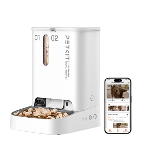 PETKIT YumShare Dual-hopper Automatic Feeder with Camera - for cats